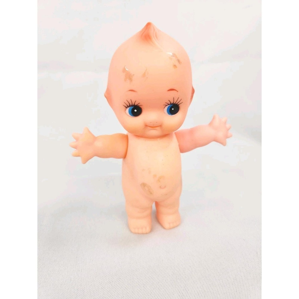 Vintage Vinyl Kewpie Doll 5.5" Baby Movable Limbs Plastic Display Belly